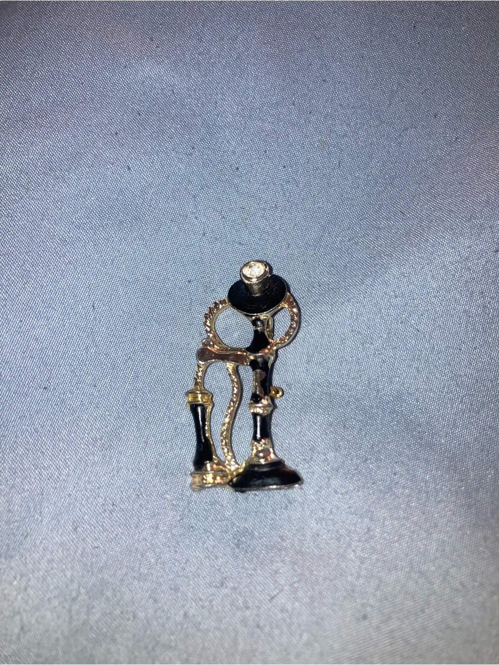 Gold & Black Vintage-Phone Women’s Brooch Pin